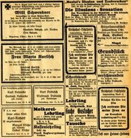 Johannisburg, Kreis Johannisburg Johannisburg, Werbeanzeigen, Johannisburger  Zeitung Johannisburg (Kreis), nicht verortete Bildmotive