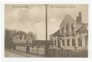 Hensken, Kreis Schloßberg Henskischken, Kriegszerstörungen Хенскишкен, военные разрушения
