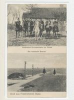 Friedrichshof Kr. Ortelsburg, Kreis Ortelsburg Friedrichshof Kr. Ortelsburg, Deutsch-russische Grenze - Russische Grenzsoldaten zu Pferde 