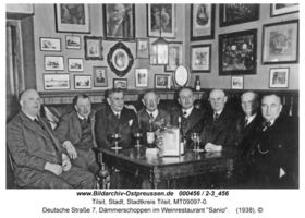 Tilsit, Stadt, Stadtkreis Tilsit Deutsche Straße 7  Tilsit, Weingroßhandlung und Weinrestaurant  Sanio 