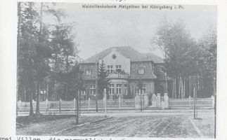 Metgethen, Ort und Bahnstation, Stadtkreis Königsberg Adolf-Hitler-Weg Metgethen, Villenkolonie, Kaporner Heide-Weg, Villa 