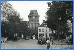Marienburg, Westpr., Kreis Marienburg Marienburg i. Westpr., Marktplatz mit Marientor 