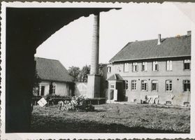 Milchhof, Kreis Elchniederung Sausseningken, Lehranstalt für Tilsiter Käserei, Schule Hofseite Tilsiter Käse