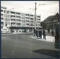 Allenstein, Stadtkreis Allenstein Allenstein, Neubauten am Rathaus, rechts ehemaliges Gericht Алленштайн, новостройки у ратуши, справа бывшее здание суда