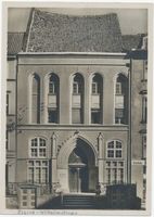 Elbing, Stadt, Stadtkreis Elbing Wilhelmstraße (fr. Kurze  Lange Hinterstraße) 56 Elbing, Wilhelmstraße, Mittelalterlicher Backsteinbau (später verputzt) Эльбинг, Вильгельмштрассе, средневековое кирпичное здание (позднее оштукатурено)