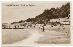 Neukuhren, Kreis Samland Neukuhren, Strand beim Damenbad 