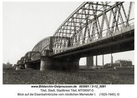 Tilsit, Stadt, Stadtkreis Tilsit  Tilsit, Eisenbahnbrücke