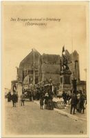 Ortelsburg, Stadt, Kreis Ortelsburg Ortelsburg, Kriegerdenkmal in der zerstörten Stadt Erster Weltkrieg