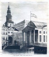 Königsberg (Pr.), Stadtkreis Königsberg Königsberg (Pr.),  Das grüne Tor und die Börse Königsberg, Börse am Pregel