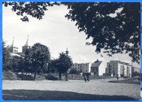 Braunsberg Kr. Braunsberg, Kreis Braunsberg Braunsberg, Evangelische Pfarrkirche und Stadtteilansicht 