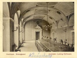 Königsberg (Pr.), Stadtkreis Königsberg Königsberg (Pr.), Stadthaus, Sitzungssaal Königsberg, Hansaplatz und Umgebung