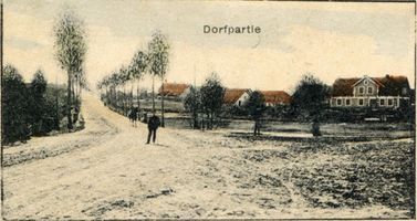 Auerfließ, Kreis Tilsit-Ragnit Schillkojen, Dorfpartie 