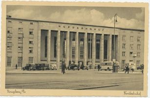 Königsberg (Pr.), Stadtkreis Königsberg Adolf-Hitler-Platz (fr. Hansaplatz) Königsberg (Pr.), Nordbahnhof, Eingang Königsberg, Hansaplatz und Umgebung