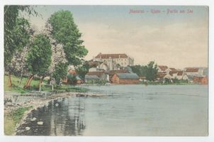 Rhein Kr. Lötzen, Kreis Lötzen Rhein Kr. Lötzen, Partie am See 