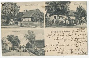 Dorren, Kreis Johannisburg Sdorren (Dorren), Gasthof, Gasthof, Dorfstraße Сдоррен (Доррен), трактир, трактир, Дорфштрассе