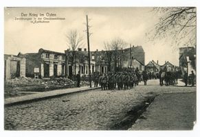 Eydtkau, Kreis Ebenrode Eydtkuhnen, Chausseestraße, Zerstörungen Eydtkuhnen, 1. Weltkrieg
