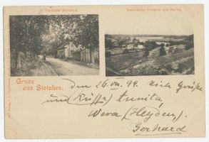 Stotzken, Kreis Johannisburg Stotzken, Gasthaus, Masurische Schweiz mit Seen 