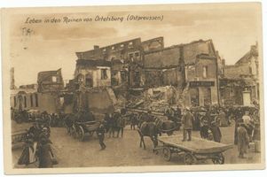 Ortelsburg, Stadt, Kreis Ortelsburg Ortelsburg, Leben in den Ruinen 