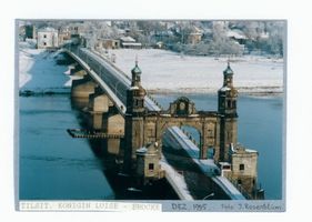 Tilsit, Stadt, Stadtkreis Tilsit  Tilsit, Luisen-Brücke und Ortsteil Übermemel 