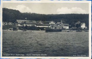 Nidden, Kreis Memel Nidden, Gasthaus und Hotel Herrmann Blode, V 