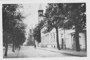 Memel, Stadt, Stadtkreis Memel Adolf-Hitler-Straße (fr. Alexanderstraße) Memel, Lindenallee der Alexanderstraße mit Post 