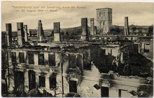 Neidenburg, Stadt, Kreis Neidenburg Großer Markt Neidenburg, Markt - Ruinen Найденбург, рыночная площадь — руины