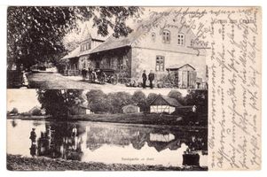 Kraam, Kreis Samland Kraam, Gasthof  Zu den Linden , Teichpartie Краам, постоялый двор «Под липами», вид у пруда