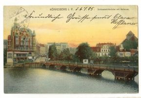Königsberg (Pr.), Stadtkreis Königsberg Königsberg (Pr.), Schloßteichbrücke mit Bellevue II Königsberg, Schloßteichbrücke