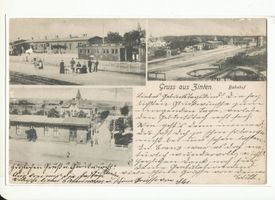 Zinten, Kreis Heiligenbeil Zinten, Bahnhof 3 Ansichten 