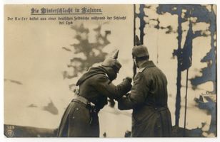  Masuren, Winterschlacht bei Lyck - Der Kaiser kostet aus einer Feldküche Erster Weltkrieg