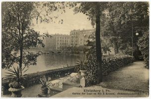 Königsberg (Pr.), Stadtkreis Königsberg Königsberg, Im Garten der Loge zu den 3 Kronen mit Schloßteichblick II Königsberg, Schloßteich