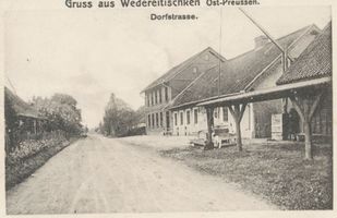 Sandkirchen, Kreis Tilsit-Ragnit Sandkirchen fr. Wedereitischken, Dorfstraße 