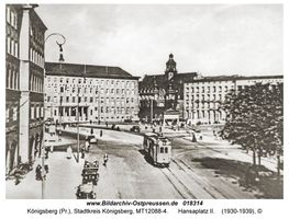 Königsberg (Pr.), Stadtkreis Königsberg Adolf-Hitler-Platz (fr. Hansaplatz)