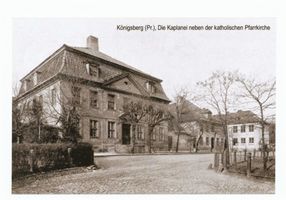 Königsberg (Pr.), Stadtkreis Königsberg Katholische Kirchenstraße (fr. Kirchenstraße) 1-4 Königsberg, Katholische Kirchenstraße, Kaplanei neben der kath. Pfarrkirche Кёнигсберг, Католическая церковная улица, дом капеллана рядом с католической приходской церковью