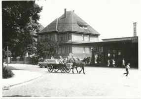 Sensburg, Stadt, Kreis Sensburg Sensburg, Bahnhof, Kreuzung Kasernen- Bahnhofstraße 