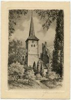 Königsberg (Pr.), Stadtkreis Königsberg Königsberg (Pr.), Juditter Kirche, Zeichnung Königsberg, Stadtteil Juditten