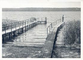 Rhein Kr. Lötzen, Kreis Lötzen Rhein Kr. Lötzen, Angler am Rheiner See bei Rhein 