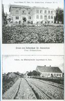 Groß Hubnicken, Kreis Samland Groß Hubnicken, Logierhaus G. Just und Schule Гросс-Хубниккен, гостевой дом Г. Юста и школа
