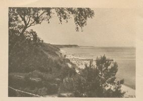 Rauschen Kr. Samland, Kreis Samland Rauschen Kr. Samland, Blick von der Venusspitze auf die Seepromenade Rauschen, Strand