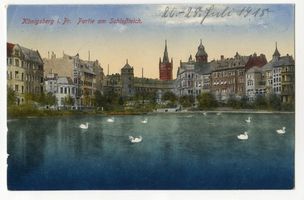 Königsberg (Pr.), Stadtkreis Königsberg Königsberg (Pr.), Partie am Schlossteich X Königsberg, Schloßteich