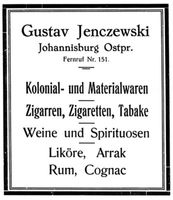 Johannisburg, Kreis Johannisburg Poststraße Johannisburg, Poststraße, Johannisburger Zeitung, Anzeige, II Johannisburg (Kreis), nicht verortete Bildmotive