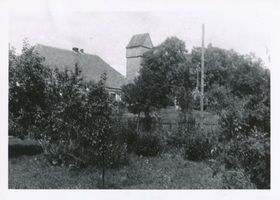 Peterswalde Kr. Heilsberg, Kreis Heilsberg Peterswalde Kr. Heilsberg, Alte Schule und Kirche Петерсвальде, уезд Хайльсберг, старая школа и церковь
