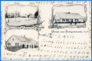 Heiligenwalde Kr. Samland, Ort, Kreis Samland Heiligenwalde Kr. Samland, Kirche, Schule, Gasthaus, Post 