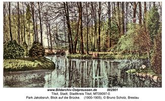 Tilsit, Stadt, Stadtkreis Tilsit  Tilsit, Park Jakobsruh, Schwanenteich