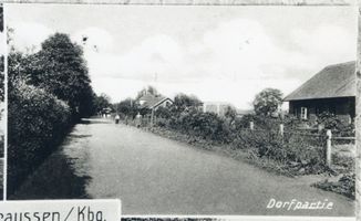 Kraussen, Kreis Samland Kraussen, Dorfpartie 