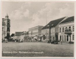 Gehlenburg, Kreis Johannisburg Kirchenstraße Gehlenburg, Marktplatz mit Kirchenstraße 
