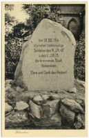 Hohenstein Kr. Osterode, Stadt, Kreis Osterode Hohenstein i. Ostpr., Gedenkstein von 1914 
