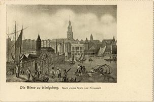 Königsberg (Pr.), Stadtkreis Königsberg Königsberg (Pr.), Die Börse, Nach einem Stich von Frommelt 
