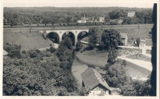 Allenstein, Stadtkreis Allenstein Allenstein, Eisenbahnbrücke über die Alle (Viadukt) Allenstein, Brücken