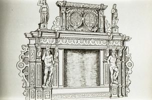 Königsberg (Pr.), Stadtkreis Königsberg Königsberg, Schloß, Kamin im Moskowitersaal II Königsberg, Schloß, Innenräume